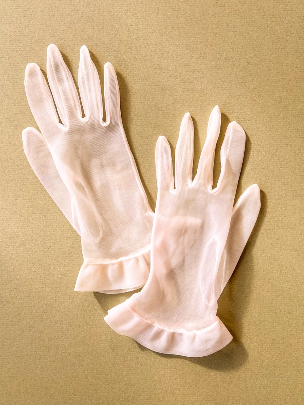 Darling Vintage 1950s Sheer White Gloves